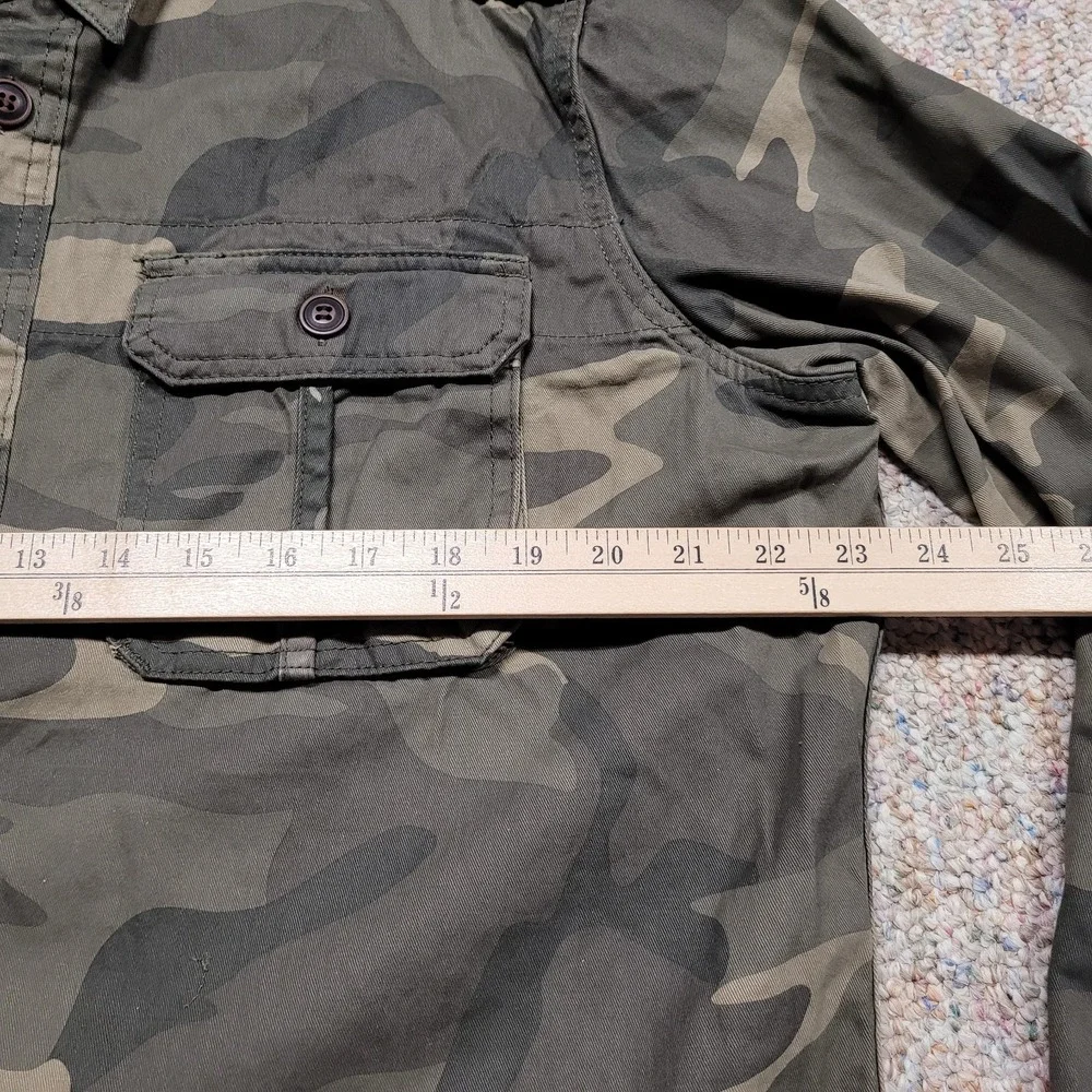 Abercrombie & Fitch Jacket Mens Large Woodland Camo Military Cruel Wolf‎ Muscle